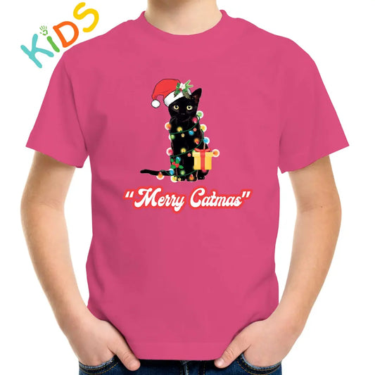 Merry Black Catmas Kids T-shirt - Tshirtpark.com