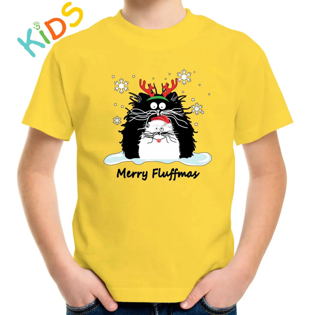 Merry Fluffmas Kids T-shirt - Tshirtpark.com