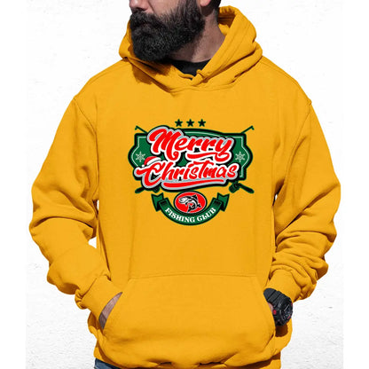 Merry X-Mas Fishing Club Santa Colour Hoodie