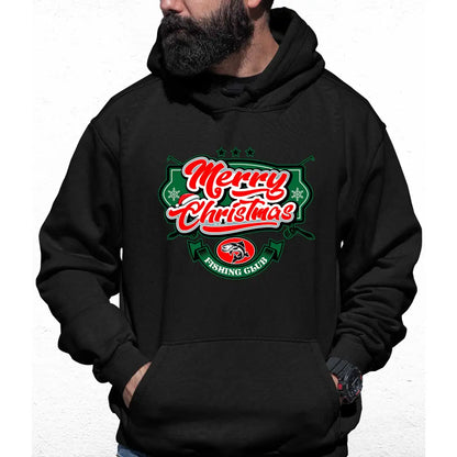 Merry X-Mas Fishing Club Santa Colour Hoodie