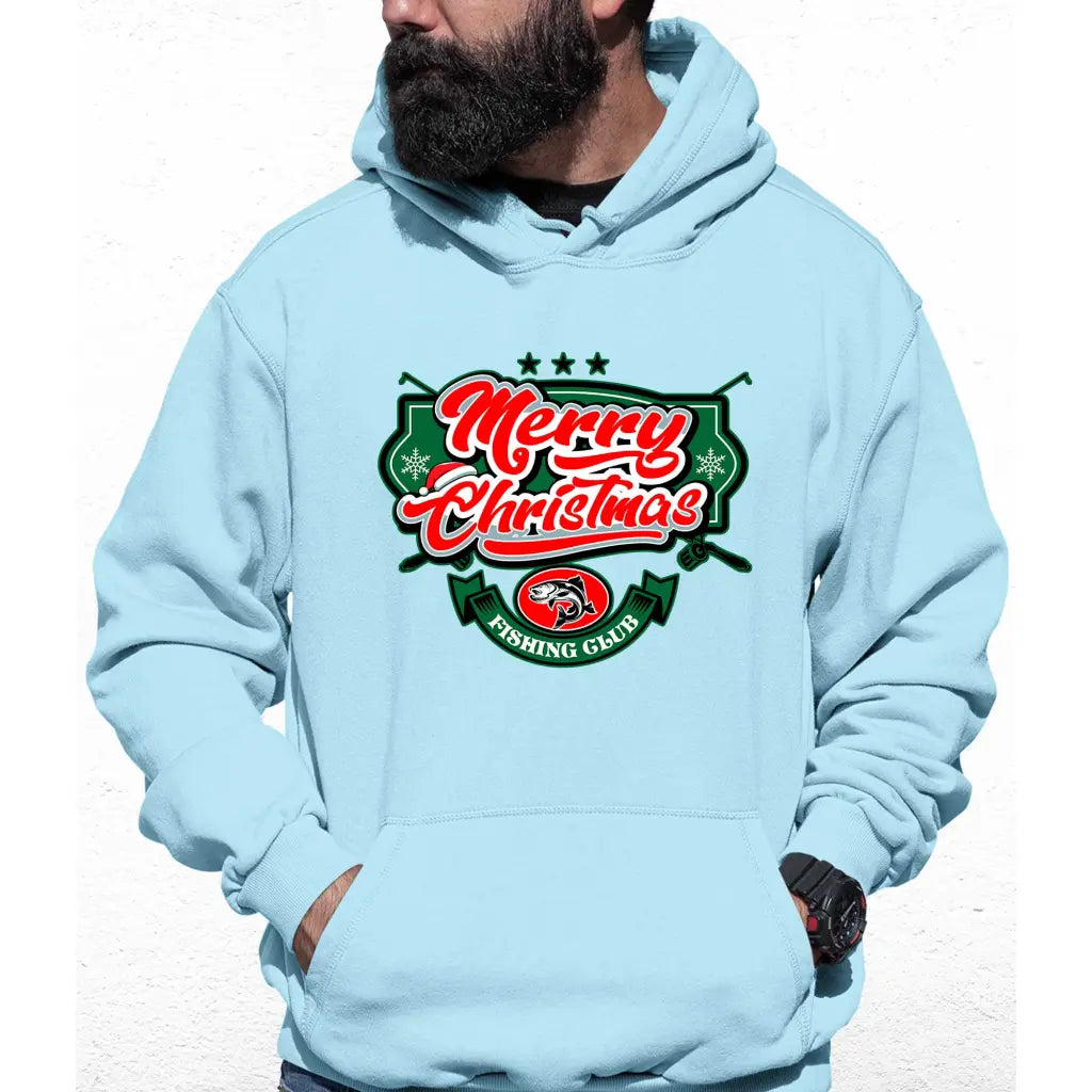 Merry X-Mas Fishing Club Santa Colour Hoodie