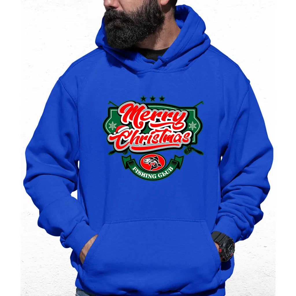 Merry X-Mas Fishing Club Santa Colour Hoodie