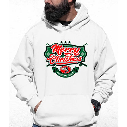 Merry X-Mas Fishing Club Santa Colour Hoodie