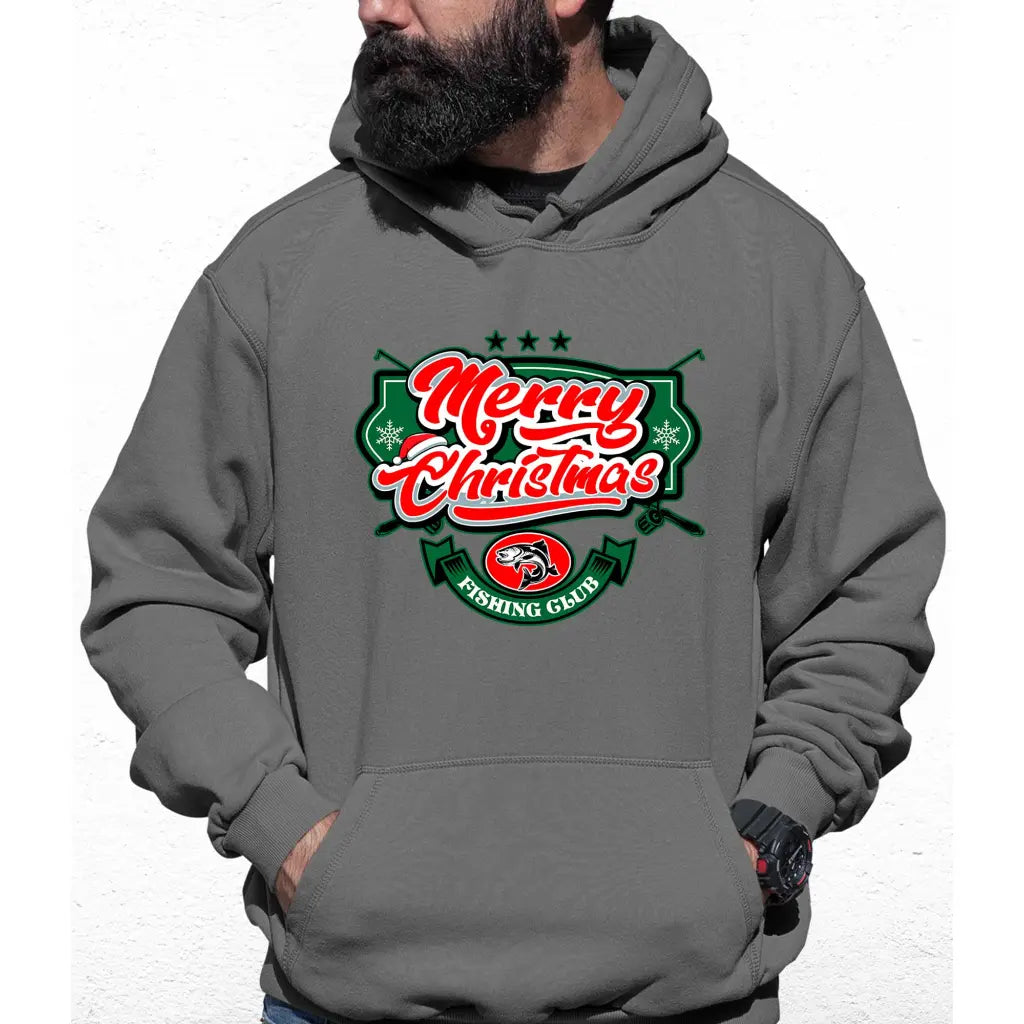 Merry X-Mas Fishing Club Santa Colour Hoodie