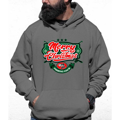 Merry X-Mas Fishing Club Santa Colour Hoodie