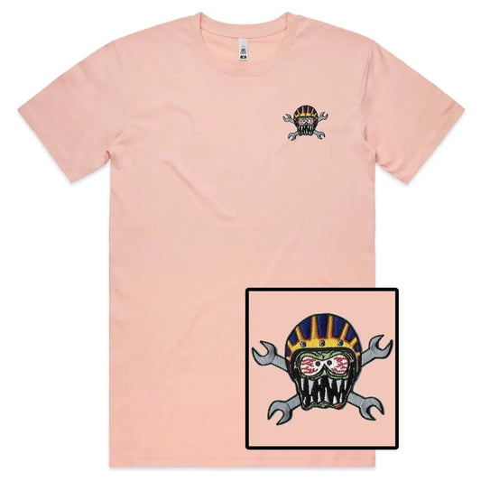 Monster Helmet Embroidered T-Shirt - Tshirtpark.com