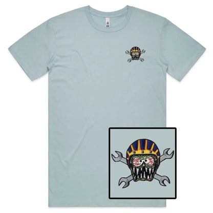 Monster Helmet Embroidered T-Shirt - Tshirtpark.com