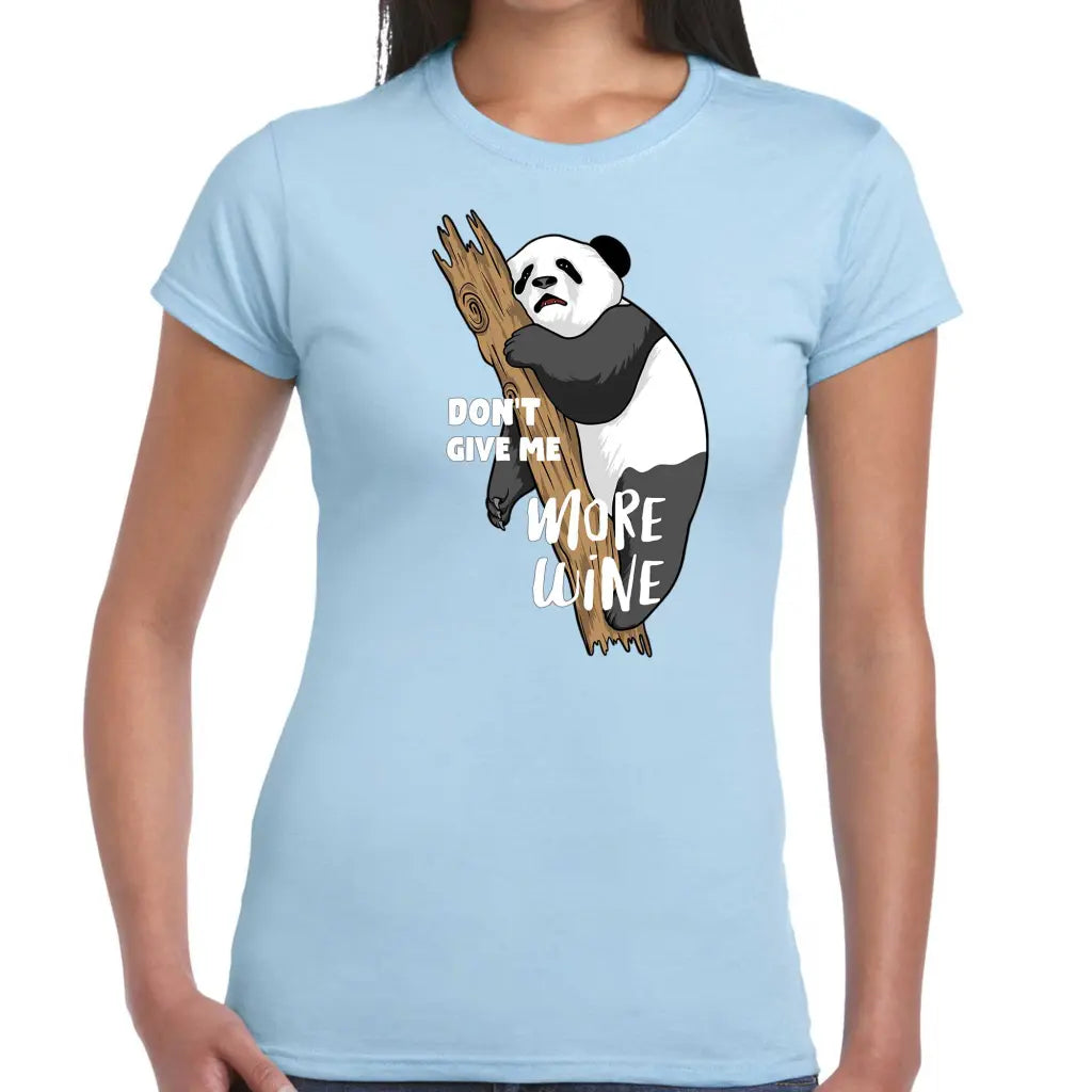 More Wine Panda Ladies T-shirt - Tshirtpark.com