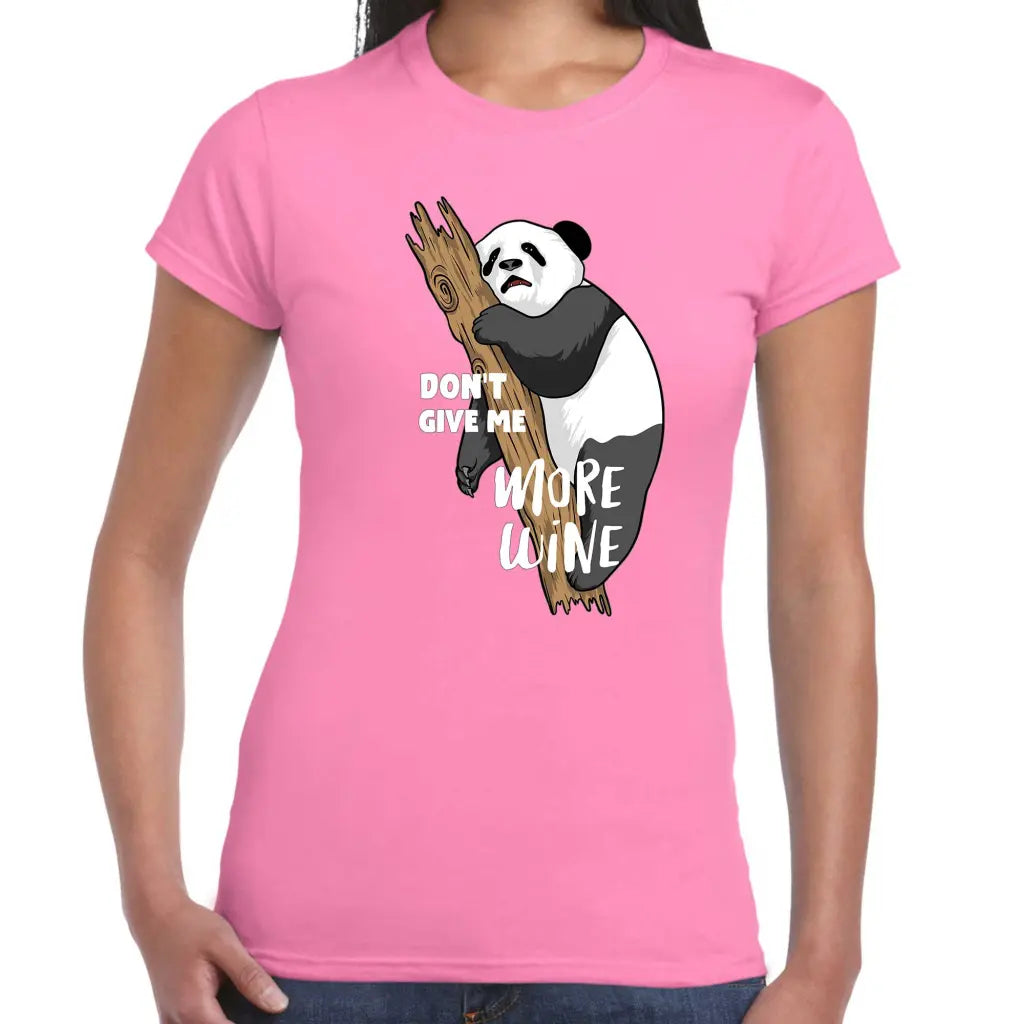 More Wine Panda Ladies T-shirt - Tshirtpark.com
