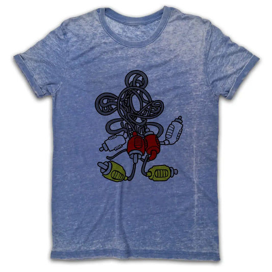 Mouse Cable Vintage Burn-Out T-Shirt - Tshirtpark.com