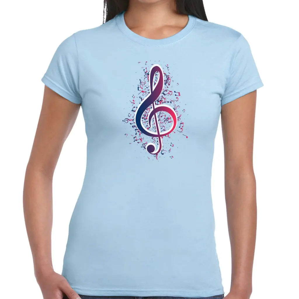 Music Notes Ladies T-shirt - Tshirtpark.com