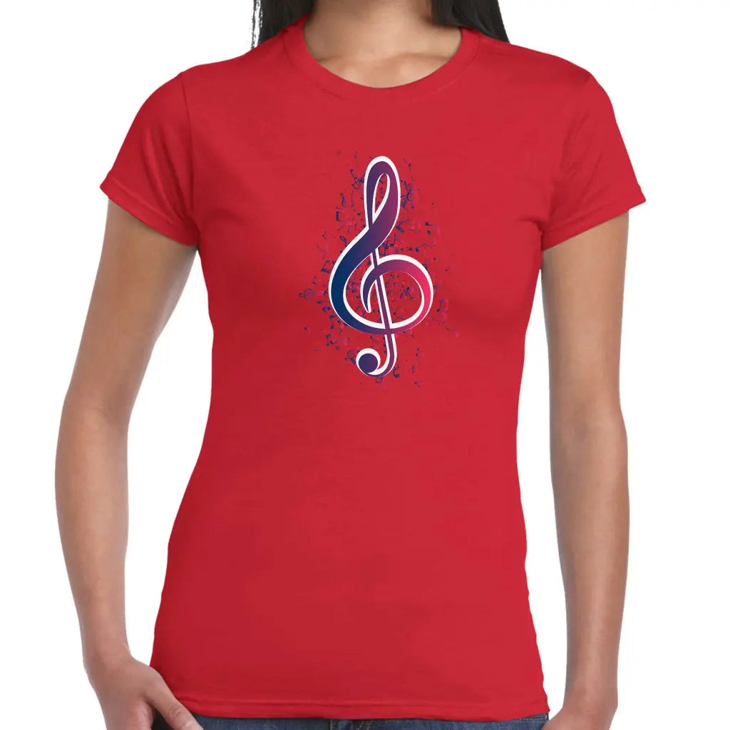 Music Notes Ladies T-shirt - Tshirtpark.com
