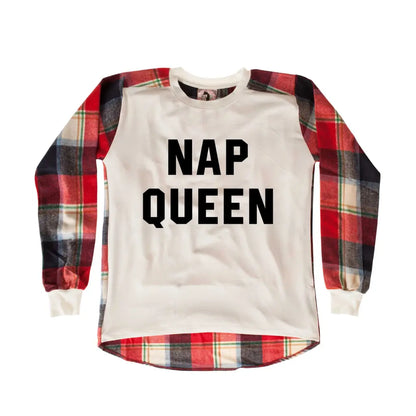 Nap Queen Chequered SweatShirt - Tshirtpark.com