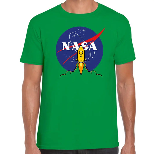 Nasa Circle Rocket T-Shirt - Tshirtpark.com