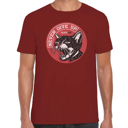 Never Give Up Cat T-Shirt - Tshirtpark.com