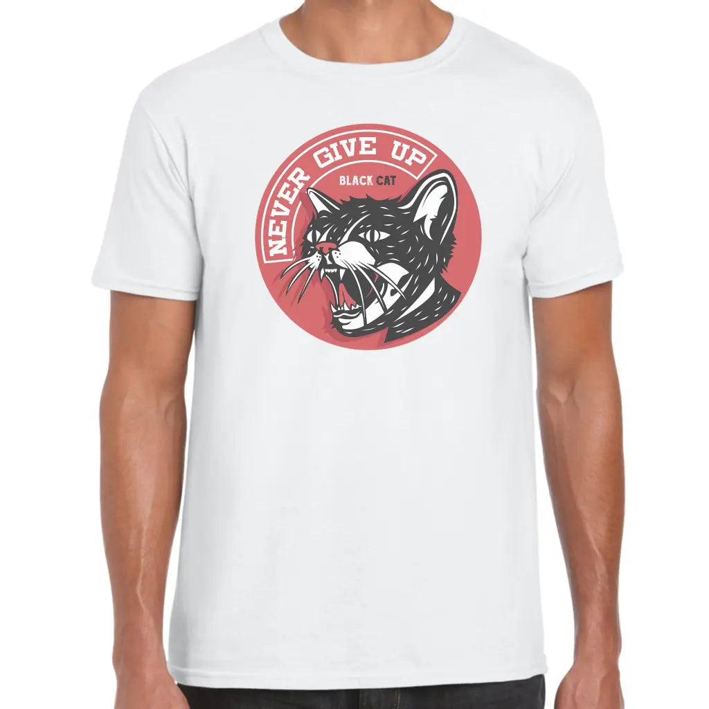 Never Give Up Cat T-Shirt - Tshirtpark.com