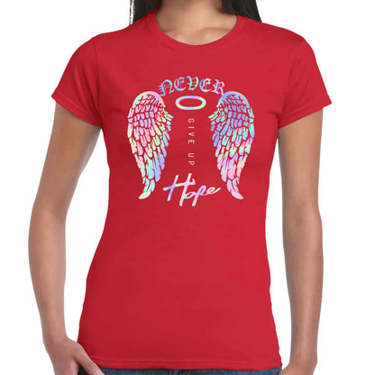 Never Give Up Ladies T-shirt - Tshirtpark.com