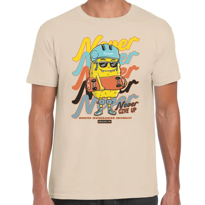 Never Give Up Skater Monster T-Shirt - Tshirtpark.com