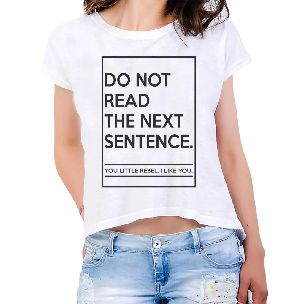 Next Sentence Womens Crop Tee - Tshirtpark.com