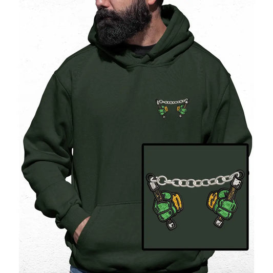 Ninja Hands Embroidered Colour Hoodie - Tshirtpark.com