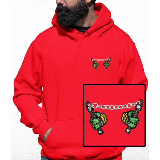 Ninja Hands Embroidered Colour Hoodie - Tshirtpark.com