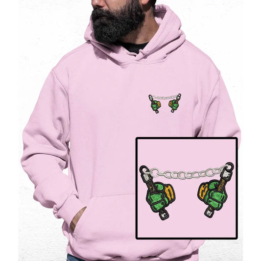 Ninja Hands Embroidered Colour Hoodie - Tshirtpark.com