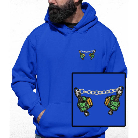 Ninja Hands Embroidered Colour Hoodie - Tshirtpark.com