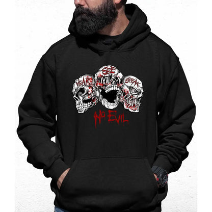 No Evil Skull Colour Hoodie - Tshirtpark.com