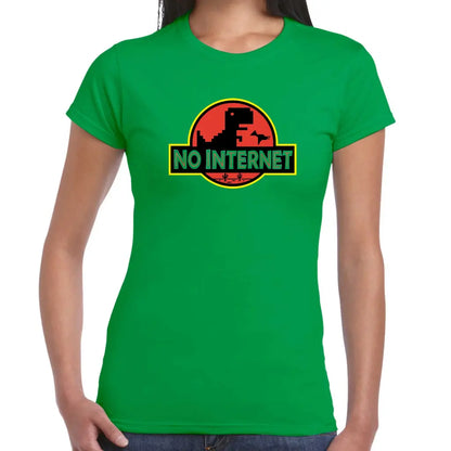 No Internet Ladies T-shirt - Tshirtpark.com