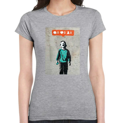 No Likes Ladies Banksy T-Shirt - Tshirtpark.com