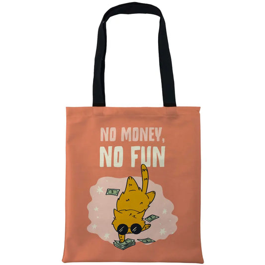 No Money No Fun Tote Bags - Tshirtpark.com