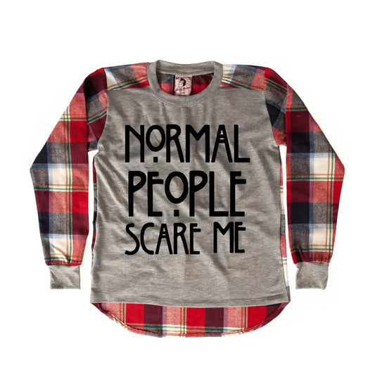 Normal People Chequered SweatShirt - Tshirtpark.com