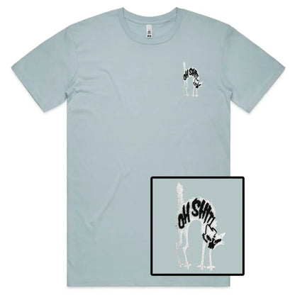 Oh Sht Cat Embroidered T-Shirt - Tshirtpark.com