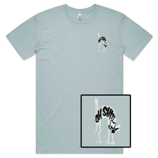 Oh Sht Cat Embroidered T-Shirt - Tshirtpark.com