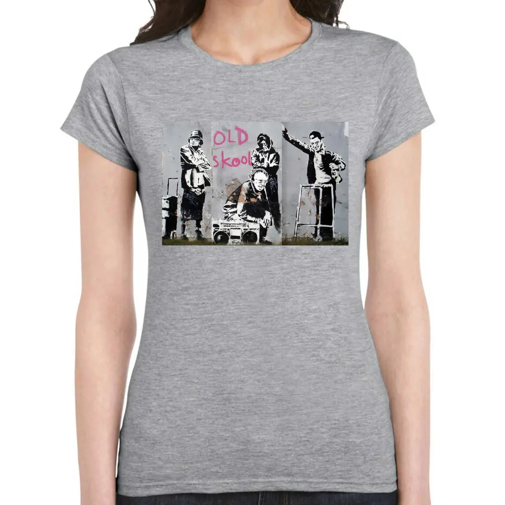 Old Skool Ladies Banksy T-Shirt - Tshirtpark.com