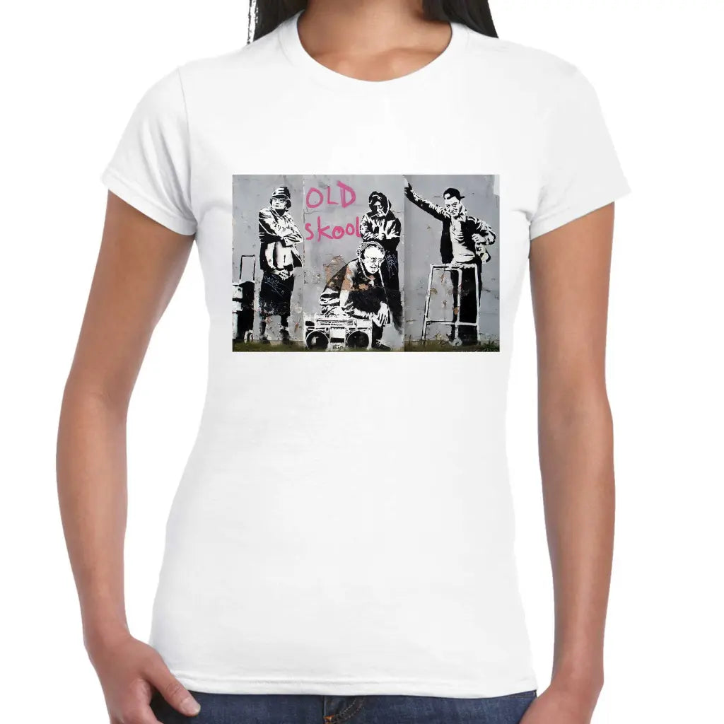 Old Skool Ladies Banksy T-Shirt - Tshirtpark.com