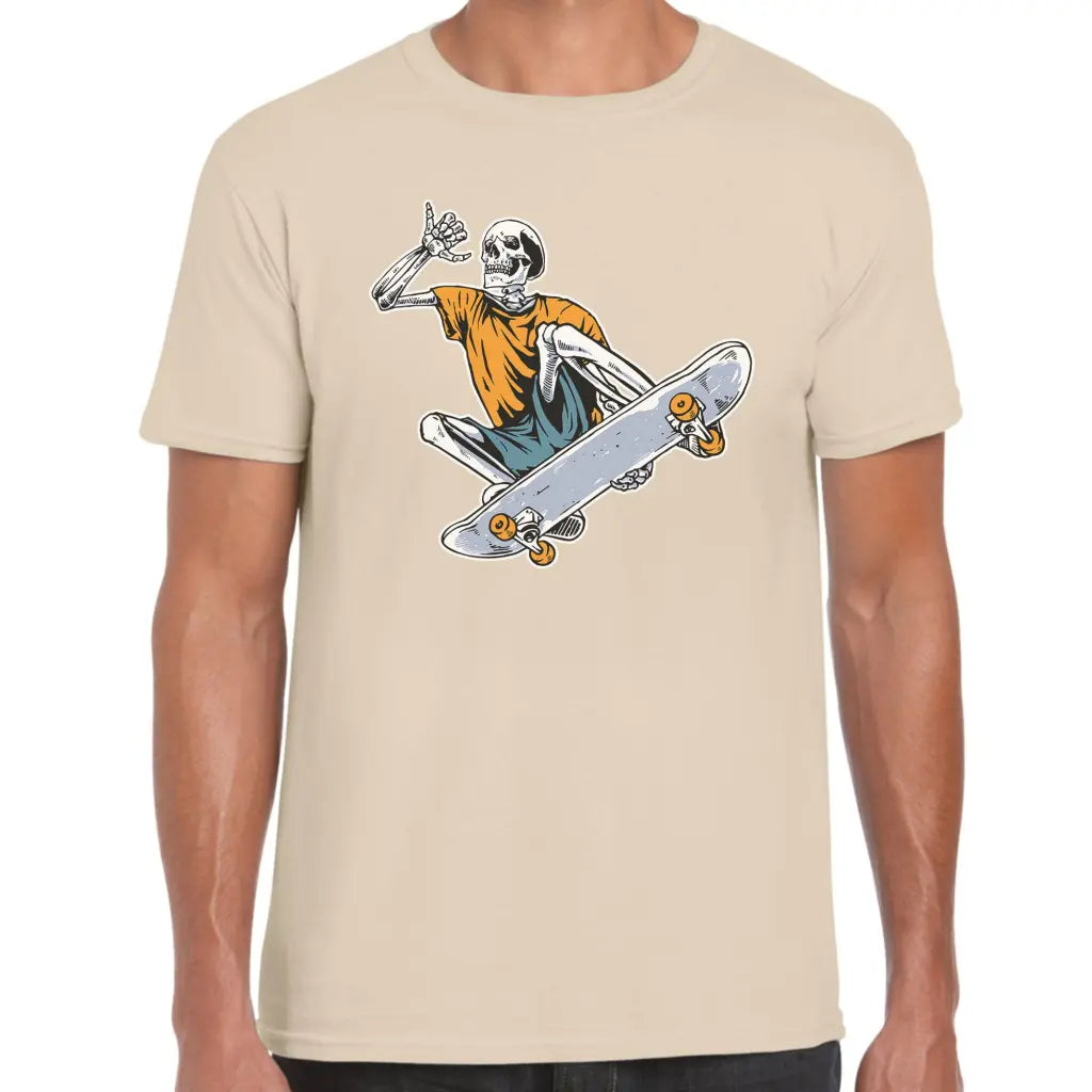 Orange Skeleton Skater T-Shirt - Tshirtpark.com