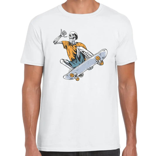 Orange Skeleton Skater T-Shirt - Tshirtpark.com