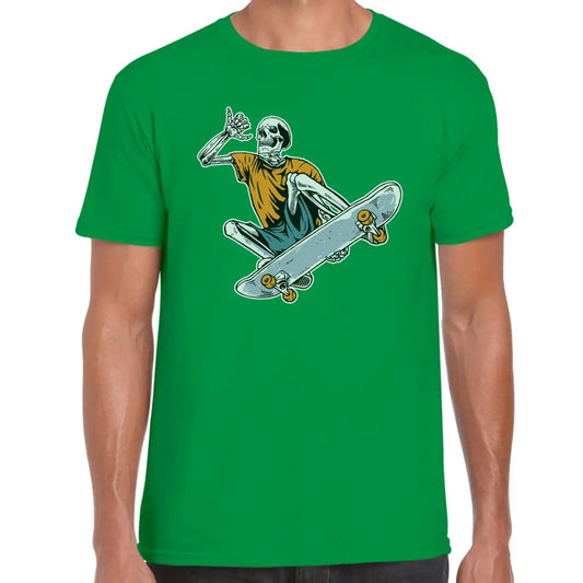 Orange Skeleton Skater T-Shirt - Tshirtpark.com