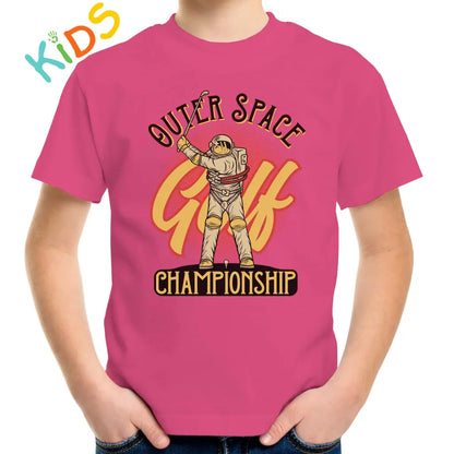 Outer Space Golf Championship Kids T-shirt - Tshirtpark.com