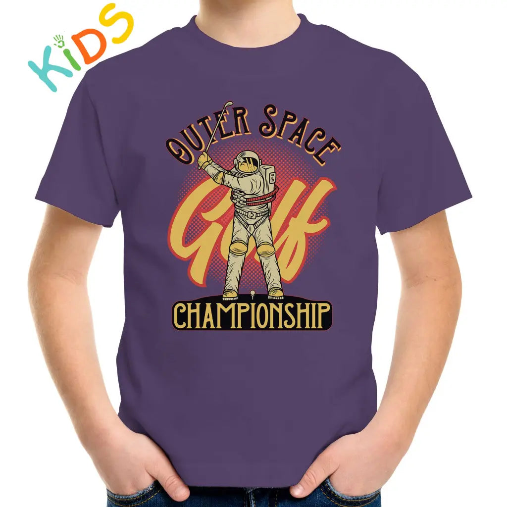 Outer Space Golf Championship Kids T-shirt - Tshirtpark.com