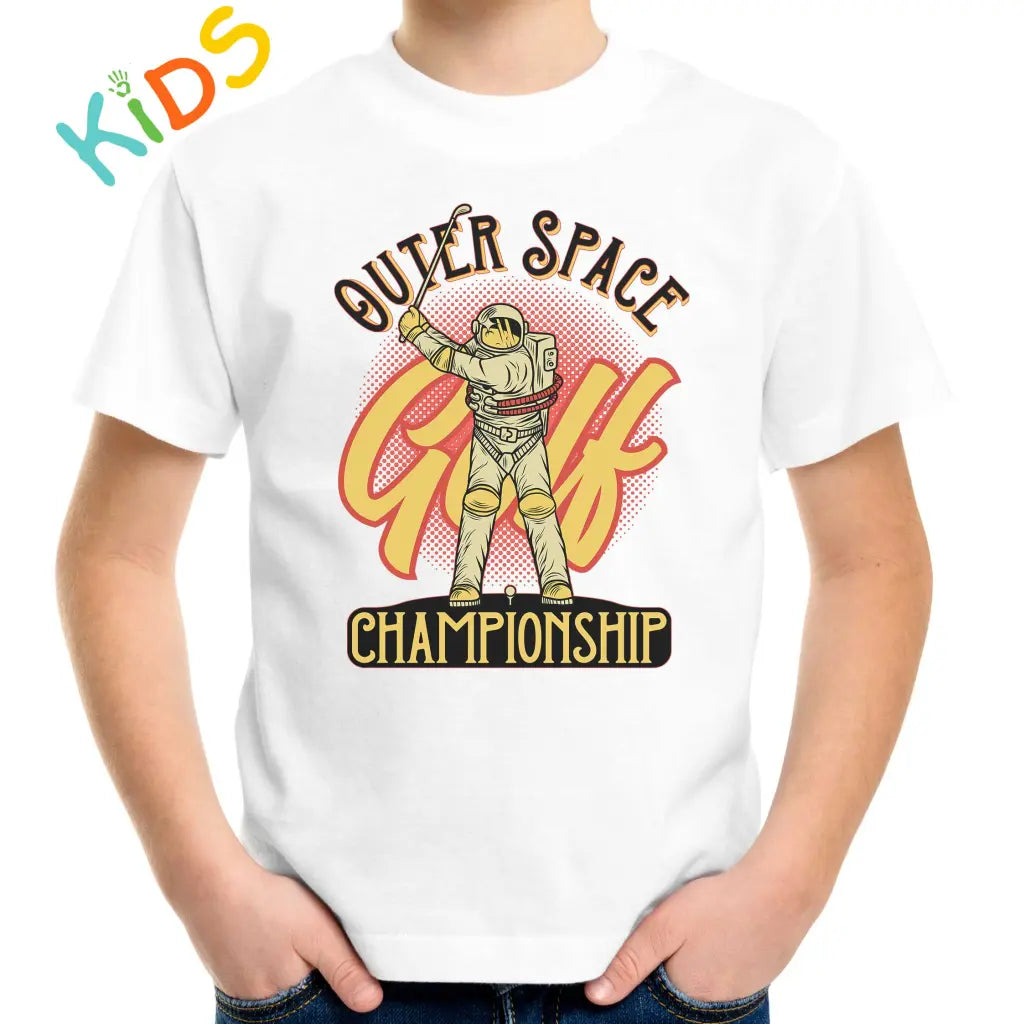 Outer Space Golf Championship Kids T-shirt - Tshirtpark.com