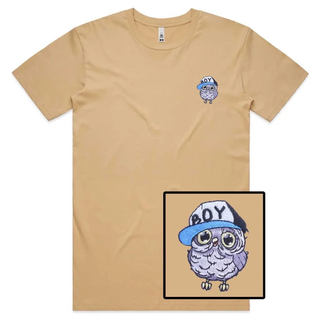 Owl Boy Embroidered T-Shirt - Tshirtpark.com