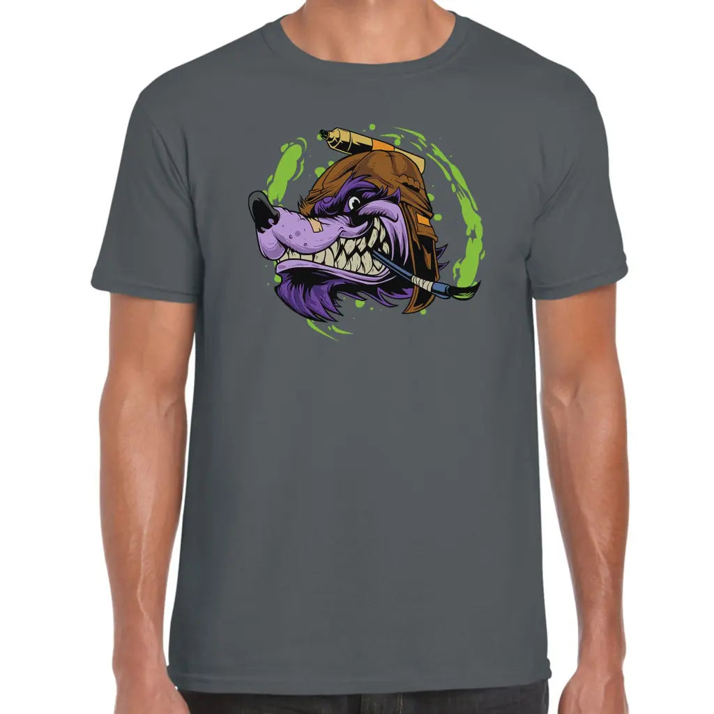 Paint Brush Wolf T-Shirt - Tshirtpark.com