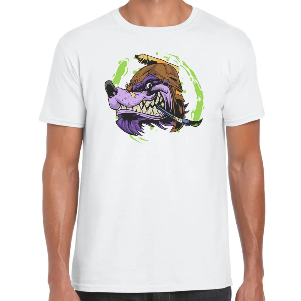 Paint Brush Wolf T-Shirt - Tshirtpark.com