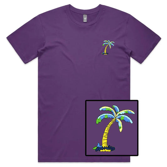 Palm Embroidered T-Shirt - Tshirtpark.com