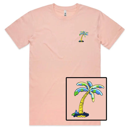 Palm Embroidered T-Shirt - Tshirtpark.com