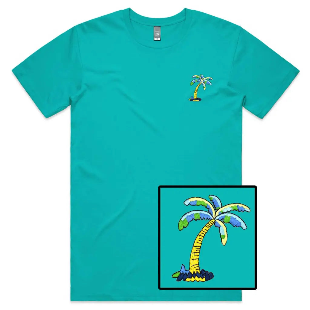 Palm Embroidered T-Shirt - Tshirtpark.com