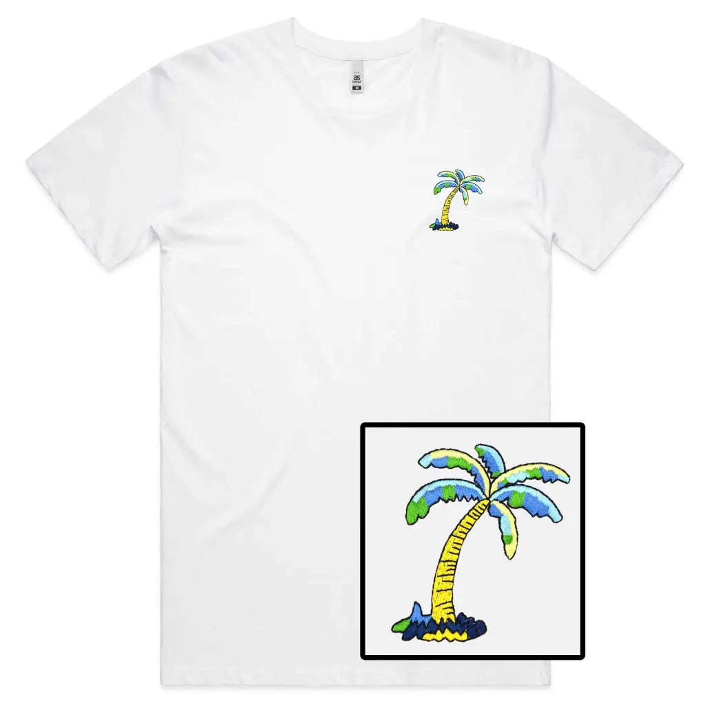 Palm Embroidered T-Shirt - Tshirtpark.com