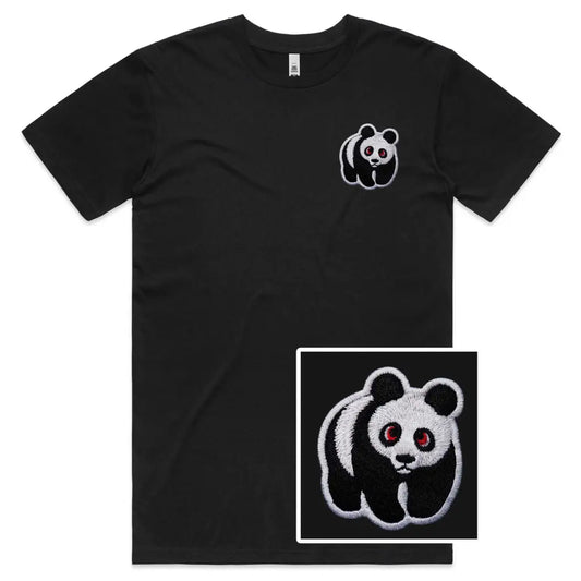 Panda Embroidered T-Shirt - Tshirtpark.com